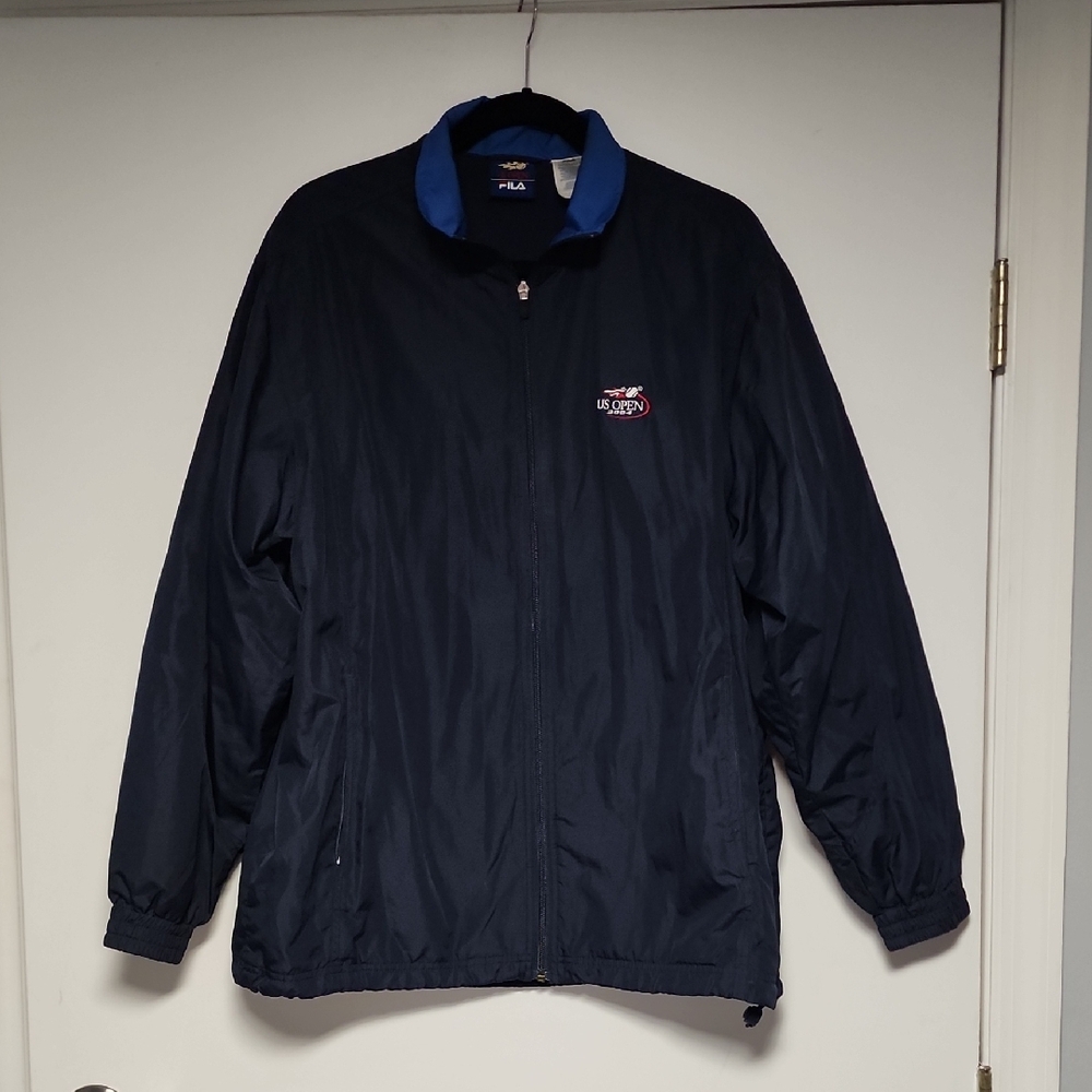 Fila US Open 2004 Navy Windbreaker Jacket Size M
